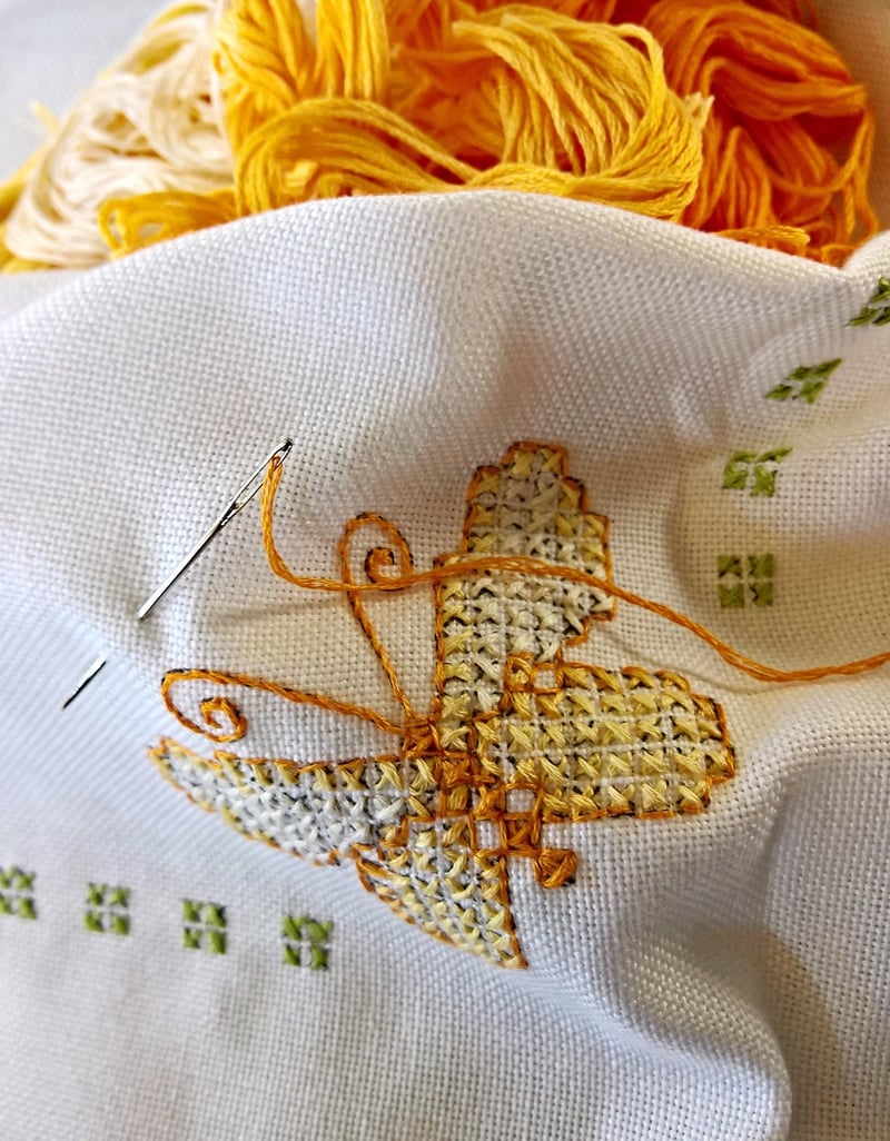 Old Textiles Transformed into Wall Hanging
